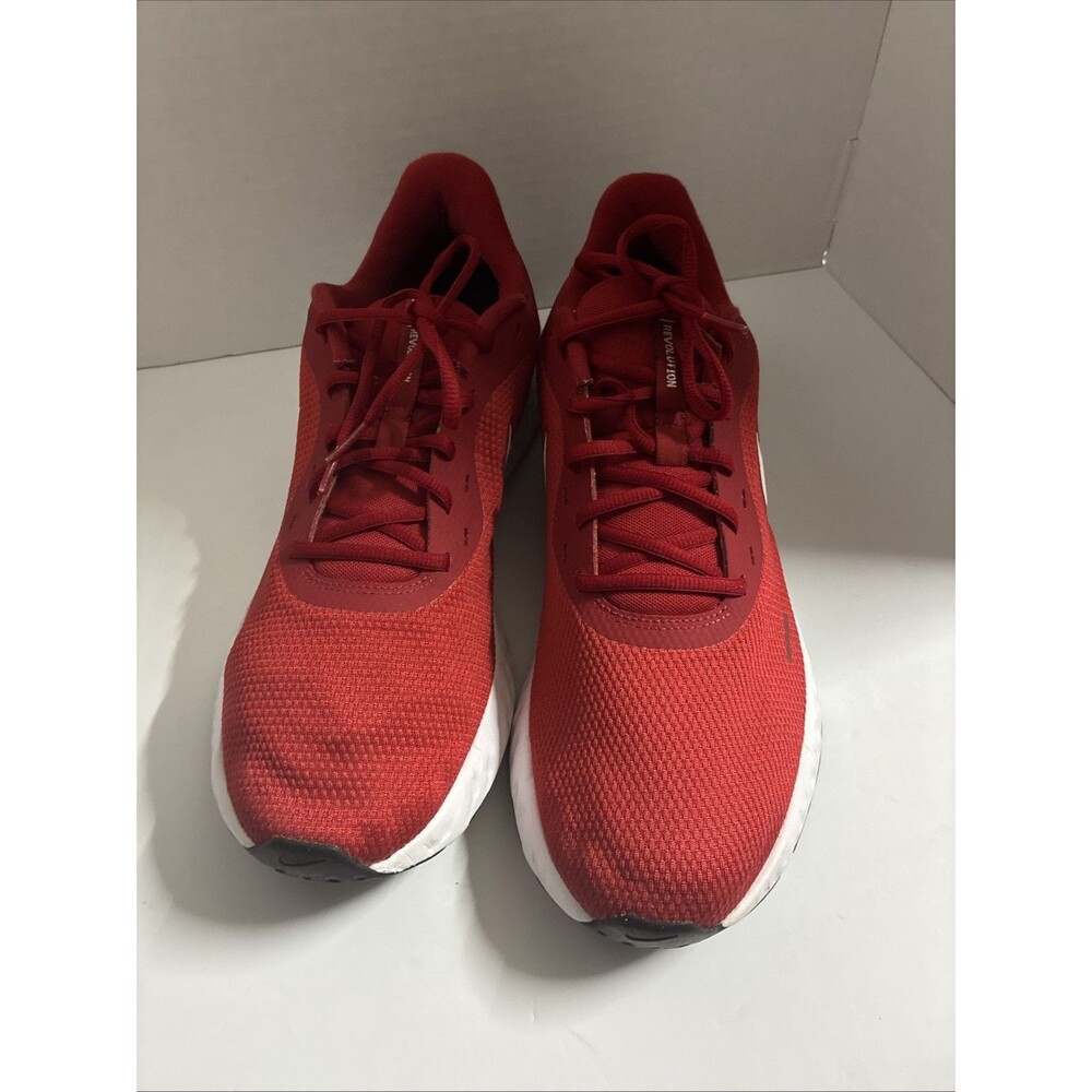 Nike Revolution 5 Men's Red Road Running Athletic Shoes size 13 BQ3204-600